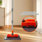 Professional Microfiber Mop Includes 2 Reusable Mops Head and 1 Scrub Brush Ideal for Hardwood and Tile Floor Cleaning Stainless Steel Telescopic Handle Rotating mop Head