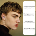 Jayine 2 Pairs Ear Plugs for Sleeping, Soft Full Silicone Ear Plugs for Noise Reduction 25dB, Reusable Hearing Protection Earplugs for Concert, Focus, Noise Sensitivity, 8 Ear Tips in S/M/L - Purple