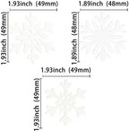 Ephlyn 60Pcs Edible Snowflake Cupcake Toppers Winter Cupcake Picks Snowflake Water Paper Winter Frozen Theme Baby Shower Kids Birthday Cake Decorations Party Supplies White