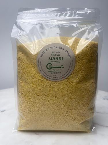 Genesis Whole Foods Premium Yellow Garri – 2.8 lb | Nigerian Store, Nigerian grocery store, Authentic Nigerian Cassava Grain, Fine and Crispy Texture, Perfect for Traditional Dishes and Eba, Fufu