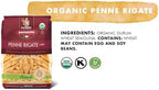 PASTA ZARA - Penne Rigate - Organic - 100% Italian Pasta, Made with Durum Wheat Semolina Flour, Non GMO, Kosher (1 LB. BAG) - Consistently al Dente.
