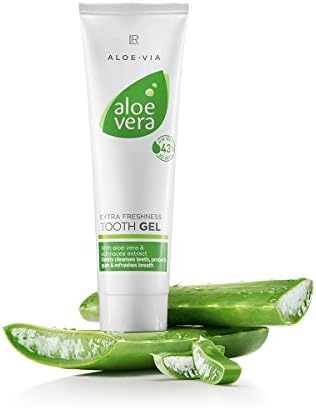 Aloe Vera Tooth Gel - Extra Freshness Flouride-Free Toothpaste by LR of Germany - 100 Ml - Active dental cleaning with Echinacea (1)