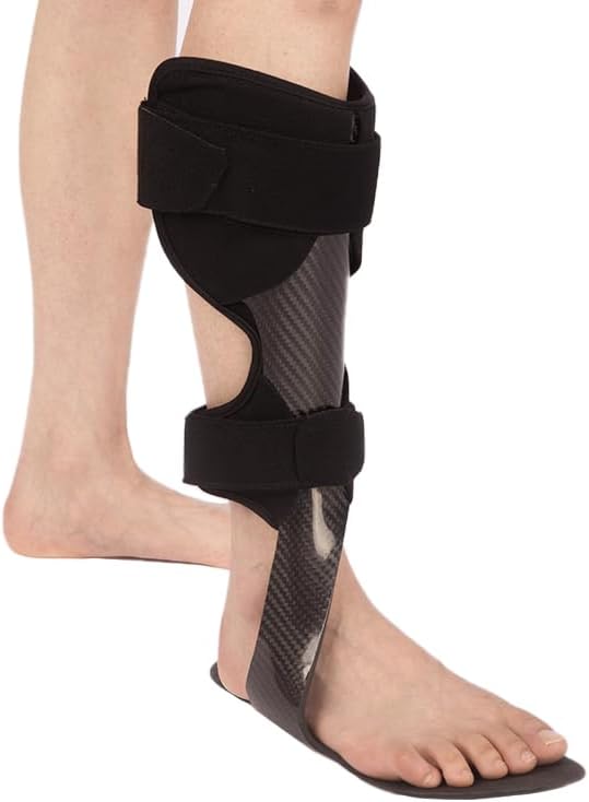 Carbon Fiber AFO Brace Lightweight Ankle Foot Orthosis Foot Drop Brace AFO Rehabilitator for Drop Foot, Stroke, Hemiplegia (M-Right (Carbon Fiber))