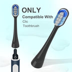 Replacement Heads Compatible with Oral-B Clic Toothbrush, 6 Pack Brush Head Refill, Black