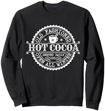 Retro North Pole Old Fashioned Hot Cocoa Coffee Merry Xmas Sweatshirt