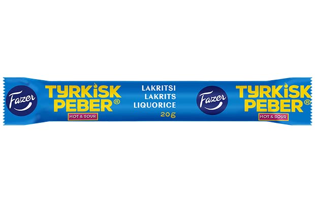 Fazer Tyrkisk Peber Hot & Sour Liquorice 30 bars of 20g 21oz