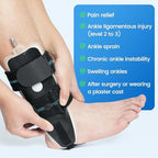 Velpeau Air Gel Foam Ankle Stabilizer Support Brace for Sprained Ankle, Ligament Injury, Tendonitis, Adjustable Rigid Stirrup Ankle Splint for Women and Men (Inflatable Version, Large, Left Foot)