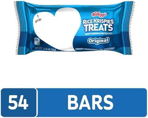 Rice Krispies Treats Crispy Marshmallow Squares, Kids Snack Box, Cereal Bars, Original (54 Count)