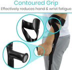 Vive Forearm Crutches (Pair) - Adjustable, Lightweight Arm Crutches Forearm for Adults - Ergonomic Arm Crutch Cuff and Comfortable Handles - Heavy Duty Crutches Non Slip Skid Replaceable Rubber Tips