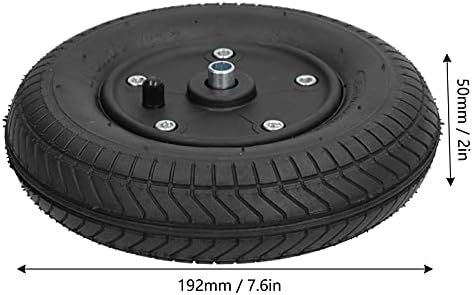 Wheelchair Wheels Replacement 8in Inflatable Electric Front Wheels Front Tire Skidproof Rubber Accessories Pipe Hole 9mm 200x50cm
