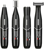 Electric Shaver for Women, 4 in 1 Lady Shaver Bikini Trimmer Rechargeable Electric Razor Wet and Dry Hair Removal for Face Eyebrow Nose Fingers Arms Legs Underarms (Black)