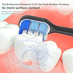 Replacement Heads Compatible with Oral-B Clic Toothbrush, 6 Pack Brush Head Refill, Black