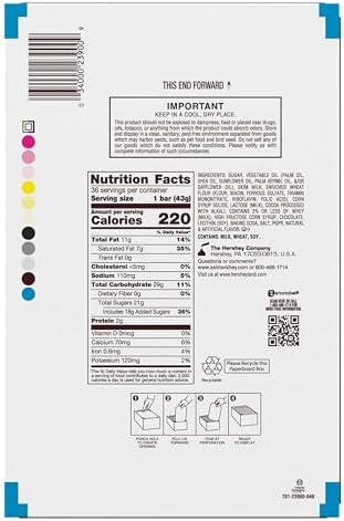 HERSHEY'S Cookies 'n' Creme Candy Bars, 1.55 oz (36 Count)
