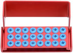 5PC Burs Holder Block Disinfection Box Aluminium Autoclave Unit 24 Holes Red