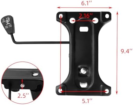 Wealrit Office Chair Tilt Base, Heavy Duty Control Lift Mechanism Black Swivel Base Plate 8.3" x 5.1" Mouting Holes Dimension Office Chair Parts Replacement