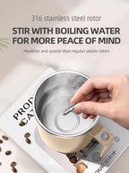 Electric Mixing Mug,Electric Stirring Coffee Mug,Coffee Mugs,Suitable for Coffee, Milk, Cocoa and Other Beverages (Cream White)