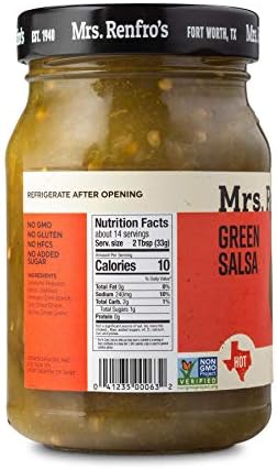 Mrs. Renfro’s Green Salsa – Gluten Free (16-oz. jars, 4-pack)