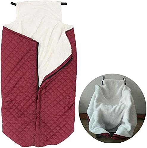 Wheelchair Warmer Cover Blanket,Wheelchair Blanket Warm Cover, Winter Cosy Waterproof Fleece Lined Universal fit for Manual and Powered wheelchairs for Elderly, Patients (Color : Red)