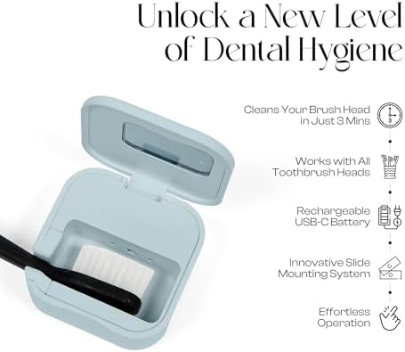 Mondano UV-C Toothbrush Sanitizer and Holder, Toothbrush Case - Manual/Electric Toothbrush Cover for Any Toothbrush Head - Rechargeable Toothbrush Travel Case, Tooth Brush Cover Cap for Home