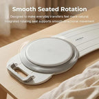 Rotating Transfer Board with Turntable & Dual Assisted Handles - FSA/HSA - Eligible Sliding Transfer Board for Wheelchair to Bed or Sofa, Non-Slip Home Care Mobility Aid for Seniors & Caregivers White
