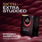 SKYN Extra Studded, 22 Count, Lubricated Latex-Free Condoms, Unique Texture Intensifies Every Moment