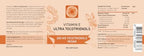Ultra Tocotrienol 200mg Vitamin E Vegan – All 4 tocotrienols - Alpha Tocotrienol + Beta Tocotrienol + Gamma Tocotrienol + Delta Tocotrienol – No Tocopherols (180)