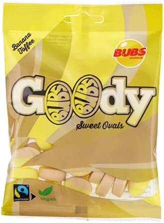 Bubs Goody Sweet Ovals Banana Caramel 2 Pack of 90g