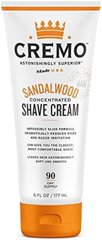 Cremo Shaving Cream, Sandalwood, 6 Ounce (Pack of 12)