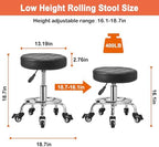 JOSTZHXIN Low Height Roller Stool Height Adjustable, Mechanic Stool Low Rolling Chair, Footstool Modern Roller Seat for Salon SPA Home Office Garage Shop (Style 3)