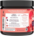 Llama Naturals Kids Multivitamin Gummies | Real Fruit, No Added Sugar Cane | Organic Vegan Toddler Whole Food Vitamins | Vitamin D, C & Beta Carotene Gummy Supplement | Strawberry 90 Ct (1-2 Months)