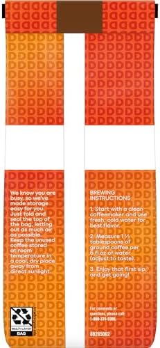 Dunkin’ Original Blend Medium Roast Ground Coffee, 12 Oz. Bag