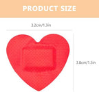 TOYANDONA 50pcs Breathable Adhesive Bandages - Heart-Shaped Waterproof Wound Patches, Skin-Friendly First Aid Supplies for Kids Adults