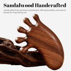 Sandalwood Foot Massage Tool, Traditional Manual Reflexology Tools, Wooden Acupressure Massager for Deep Tissue, Body, Hand, Meridian Therapy, Cute Foot-Shaped Design
