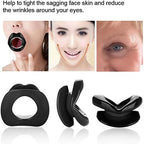 Face Slimmer Lip Trainer Silicone Face Lifting Lip Exerciser Mouth Muscle Tightener Tightening Anti Wrinkle Anti Aging Oral Exerciser Facial Slimmer Tool (Black)