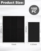 Goodluck 100-Pack Black 3-Ply Disposable Guest Napkins, 13 x 16 Inch Large Paper Hand Towels for Bathroom, Soft & Absorbent Dinner Napkins for Party, Wedding, New Year, Wedding, Birthday Party