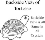 SS Murti® Natural Crystal Gemstone Tortoise Figurine Hand-Carved Painted Stone Turtle Statue for Good Luck Vastu Feng Shui Healing Energy Home and Office (Clear Quartz, 70-100 Grams)
