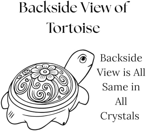 SS Murti® Natural Crystal Gemstone Tortoise Figurine Hand-Carved Painted Stone Turtle Statue for Good Luck Vastu Feng Shui Healing Energy Home and Office (Clear Quartz, 70-100 Grams)