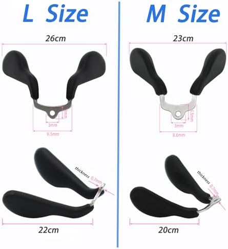 Replacement Nose Pad Bridge Piece, Screw-in Nose Pads, Anti-Slip Integrated Eyeglass Nose Pad Bridge Replacement with Screws, 3-in-1 Screw-Driver,M Size,Clear