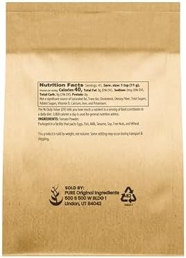 Pure Original Ingredients Tomato Powder (1 lb) Rich & Full of Flavor, Thickens Sauces & Soups