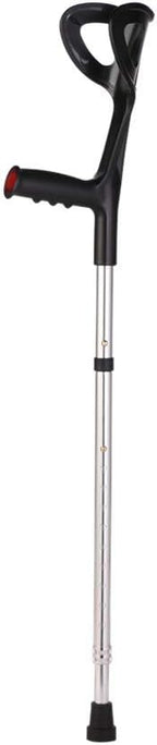 Lightweight Foldable Forearm Crutch, Aluminum Walking Stick,Height Adjustable, Ergonomic Handle with Comfortable Grip 2ZG-02BM (Silver)