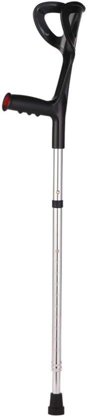 Lightweight Foldable Forearm Crutch, Aluminum Walking Stick,Height Adjustable, Ergonomic Handle with Comfortable Grip 2ZG-02BM (Silver)