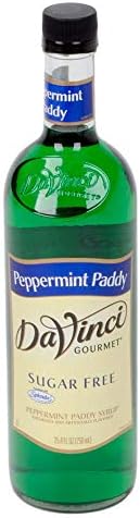 DaVinci Gourmet Sugar Free Peppermint Paddy Syrup, 750 mL Plastic Bottle