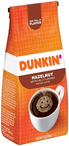 Dunkin' Donuts® Ground Coffee, Hazelnut, 12 Oz Per Bag