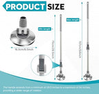 Spin Mop Replacement Handle 360° Rotation Adjustment 53.5-inch Telescopic Mop Replacement Pole Durable Stainless Steel Pad for Cleaning Various Household Surfaces