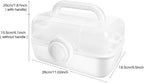 3-Tier Medicine Storage Box with Removable Pill Case & Handle, Portable Medical Containers Chest, Empty First Aid Box for Medicine, Family Emergency Kit, Small Staff- Home Office Travel use ( White )