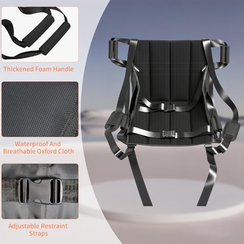 Patient Lift Transfer Belt for Wheelchair to Car/Bed, Emergency Evacuation Stair Lift Assist Pad for Home, Portable Slide Board Sling Seat Cushion for Elderly and Mobility Impaired People.