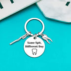 Xiahuyu Dentist Gifts for Women Men Dental Hygienist Gift Same Spit Different Day Keychain Dental Assistant Gifts Dental Student Gift Dentist Graduation Gifts Dentist Office Orthodontist Gifts