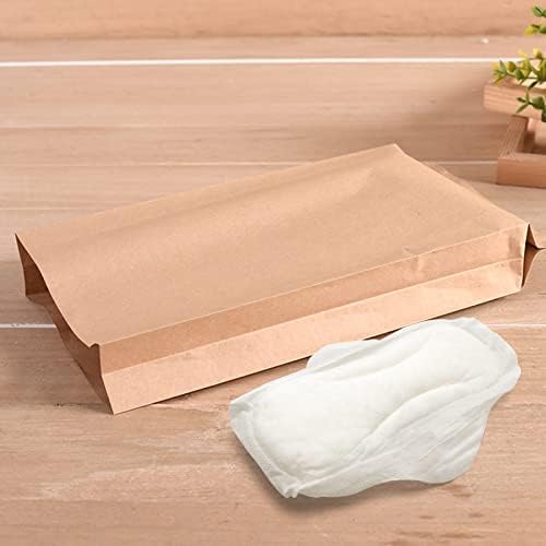 Disposable Paper Bag, 100 Pack Sanitary Napkin Disposal Bags, Feminine Hygiene Disposal Bags, Kraft Paper Bag, Sturdy and Waterproof, Suitable for Sanitary Napkins, Gift Bags
