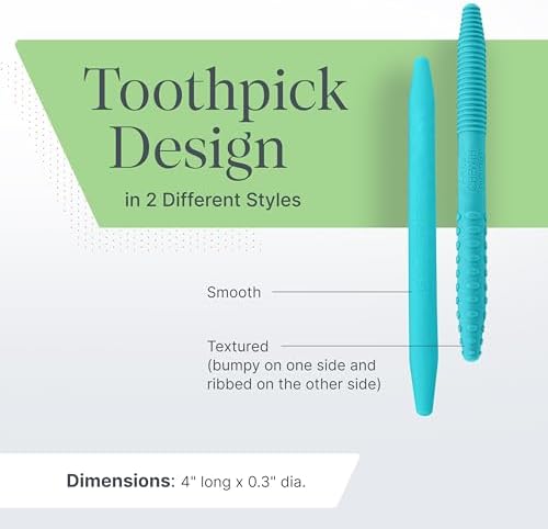 ARK Chewth Pick® Chewable "Toothpicks", Sensory Toys for Teens and Adults, Chewy Fidget for Autism, ADHD, SPD, Anxiety, Medical-Grade Chew Tools, Textured, Pack of 3 (Ice Pack Combo)