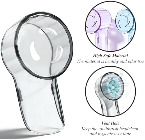 12pcs Electric Toothbrush Covers, Travel Tooth Brush Cover Caps- Dustproof Toothbrush Protector, Portable Toothbrush Organizer for Adults, Hygienic Head Caps for Home and Travel